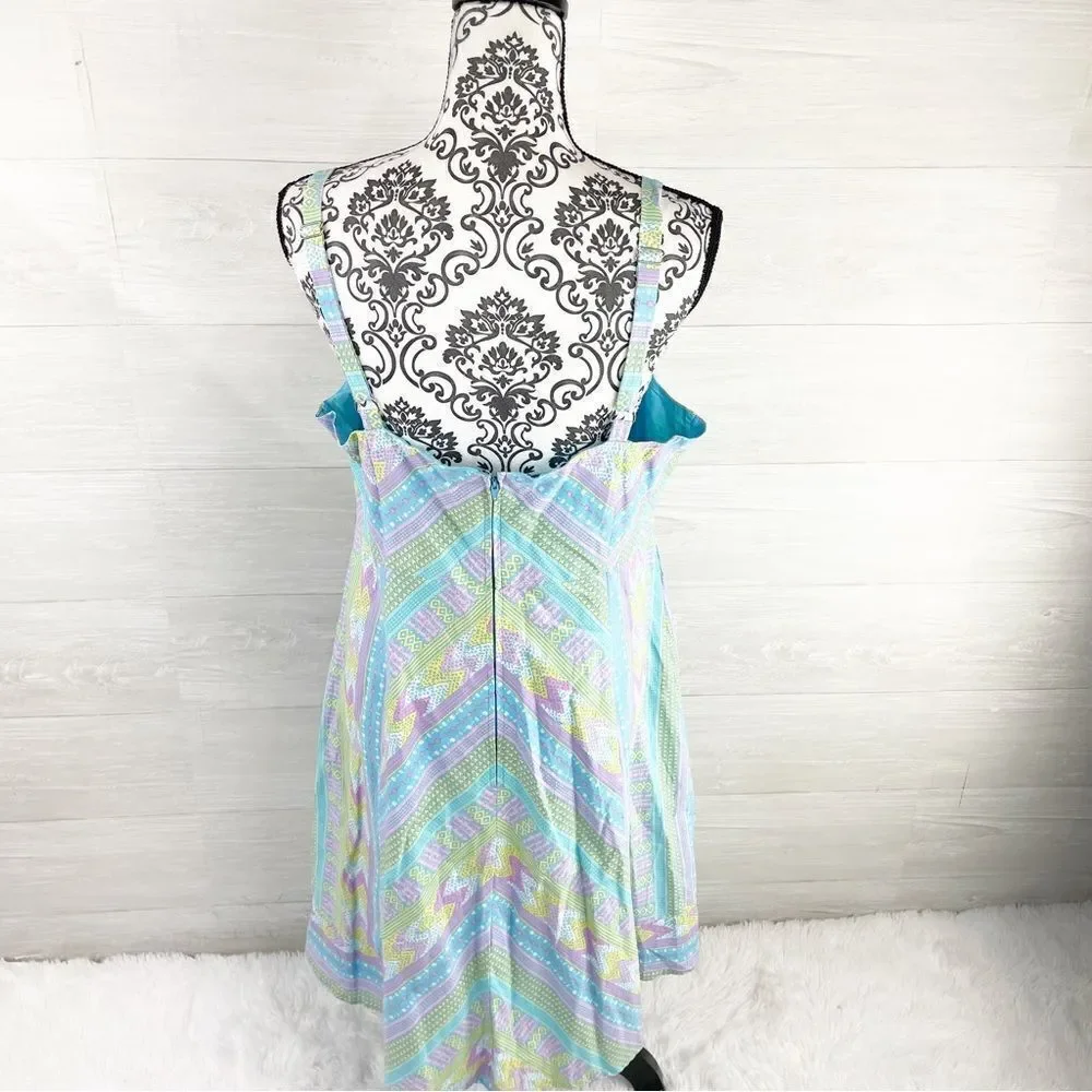 ModCloth Yours To Adore Geometric Pastel Fit And Flare Dress - Picture 6 of 11